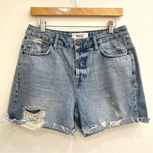 BDG Urban Outfitters High Rise Cutoff Cuffed Denim Shorts Women Blue Size 30